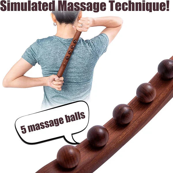أداة تدليك خشبية دوارة | Wooden lymphatic massage stick