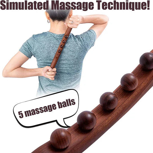 أداة تدليك خشبية دوارة | Wooden lymphatic massage stick
