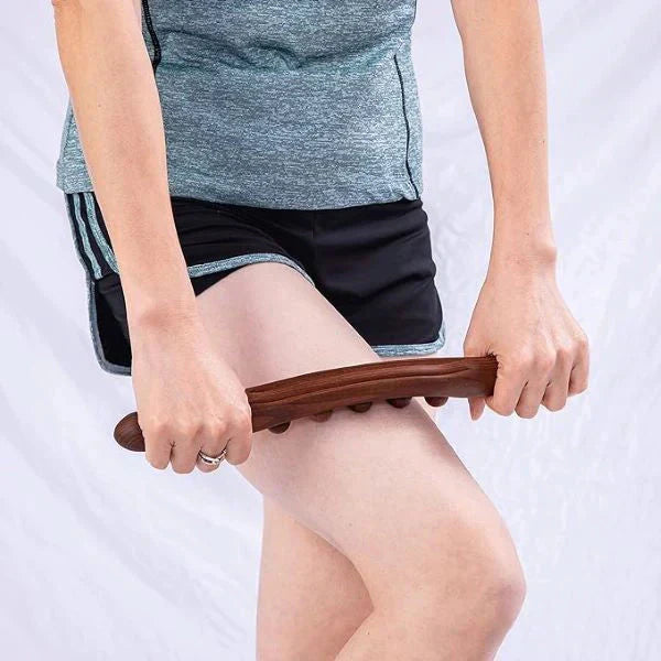 أداة تدليك خشبية دوارة | Wooden lymphatic massage stick