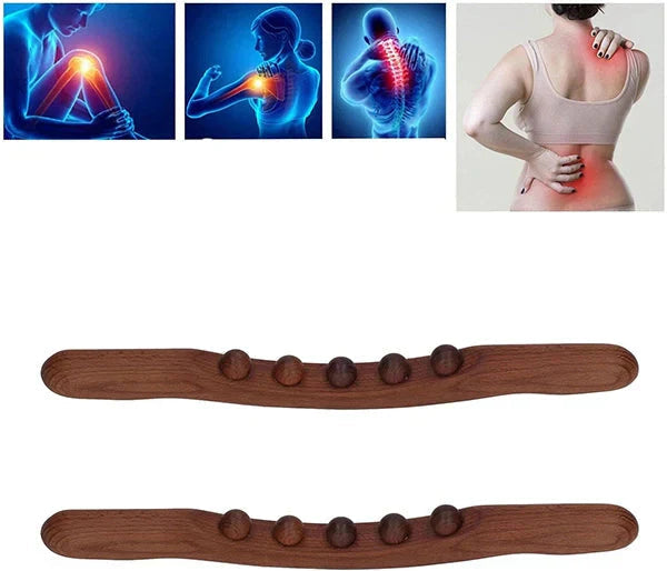 أداة تدليك خشبية دوارة | Wooden lymphatic massage stick