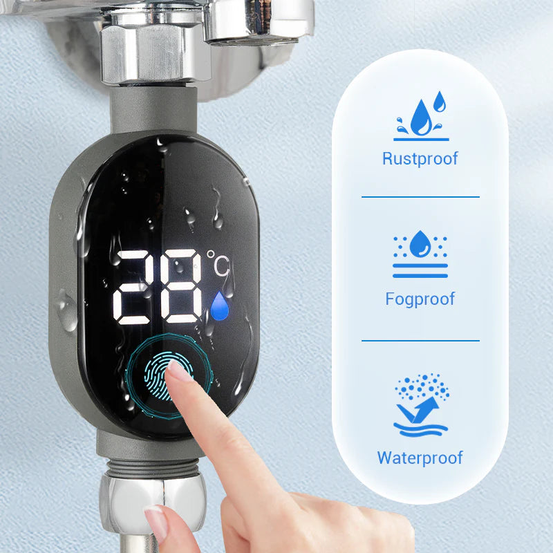 ميزان حرارة رقمي لمياه الاستحمام | Shower Thermometer - شاشة رقمية فورية، مقاوم للماء وسهل التركيب لحمام آمن