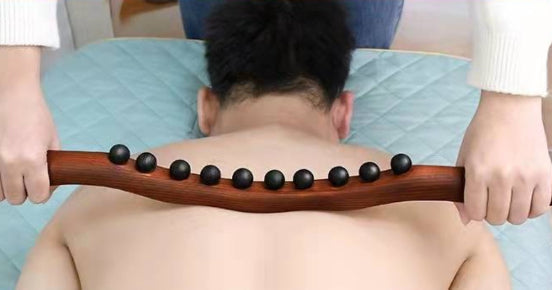 أداة تدليك خشبية دوارة | Wooden lymphatic massage stick