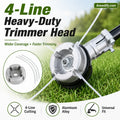 رأس جزازة ألومنيوم رباعي الخيوط | Aluminum Trimmer Head – 4-Line Cutting & Universal Fit – Heavy-Duty & Easy Line Replacement