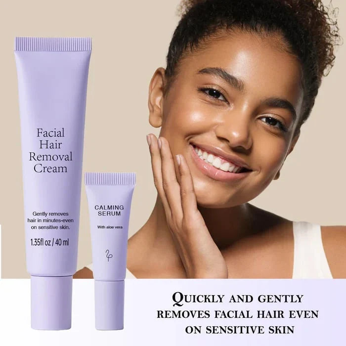 كريم لطيف لإزالة شعر الوجه | Gentle and Painless Facial Hair Removal Cream