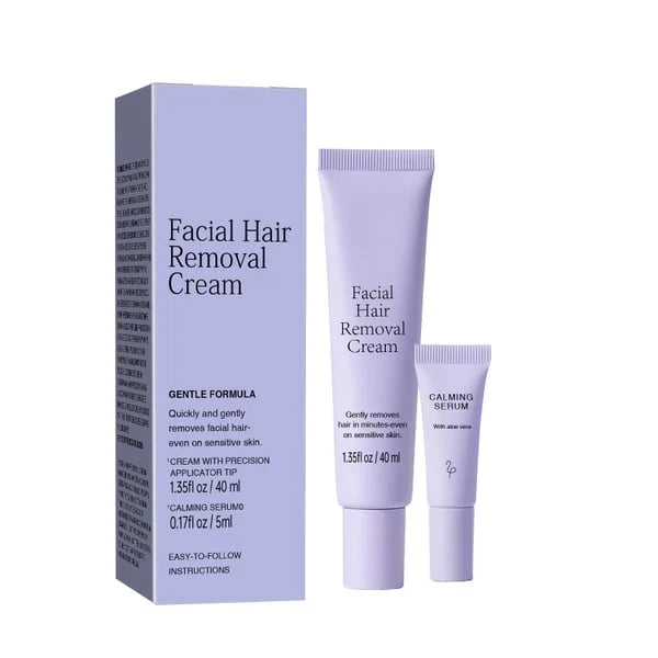 كريم لطيف لإزالة شعر الوجه | Gentle and Painless Facial Hair Removal Cream
