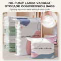 Large No-Pump Vacuum Storage Compression Bags