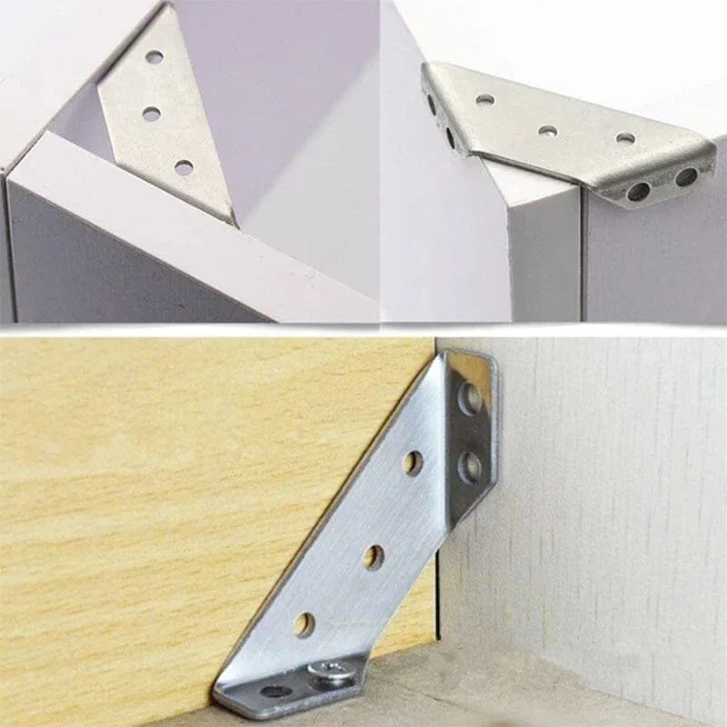 Universal Stainless Steel Furniture Corner Connector | وصلات زوايا للأثاث من الستانلس ستيل