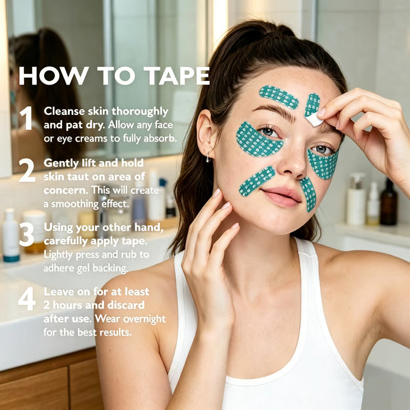 لاصقات تجميل للوجه ومحيط العين | Skinjection Infused Face + Eye Tape