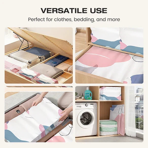 Large No-Pump Vacuum Storage Compression Bags