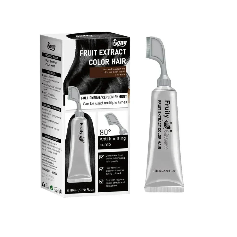 Fruit Essence Hair Dyeing Comb | مشط صبغة شعر بخلاصة الفواكه