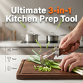أداة مطبخ لتقطيع وتقشير البصل الأخضر 3 في 1 | 3-in-1 Scallion Shredder & Peeler Kitchen Tool